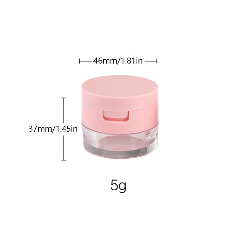 1 boîte à poudre portable 3G/5G, récipient vide pour poudre libre avec tamis, miroir, tamis cosmétique, pot en vrac, conteneur de maquillage de voyage