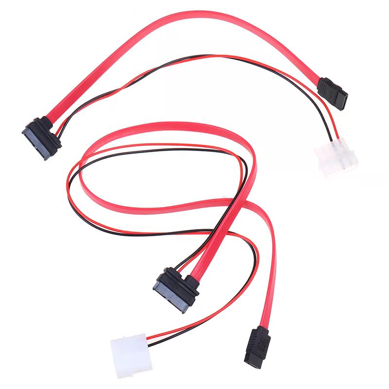 7 + 6 Pin Slimline SATA Cable for Slim Laptop SATA DVD CD-RW Adapter Cable