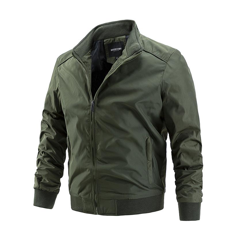 Spring Autumn Fashion Men Jacket Bomber Jackets Business Casual Streetwear Male Coats Simple Windbreaker British Style Coat