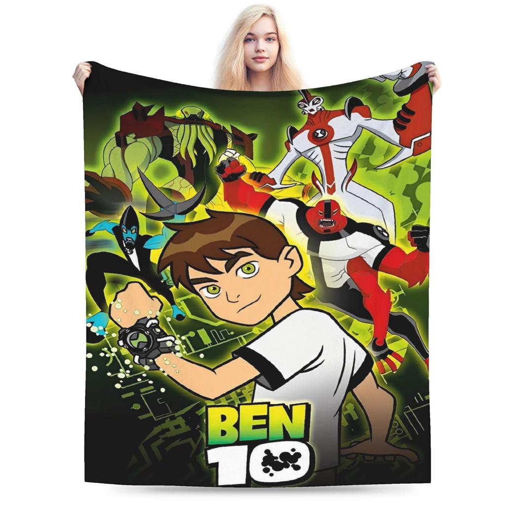 Ben 10 Omnitrix Plush Blanket Girls Boys Flannel Throw Blanket For Couch Bed Soft Custom Quality Bedspread Gift Idea