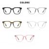 New Fashion Retro Anti-blue Flat Mirror TR Pin Plain Black Frame Glasses Trend Transparent Glasses Frame