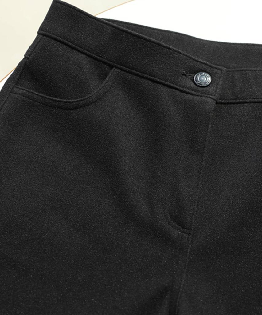 Jikeulib Secret Elastic Waist Thick And Warm Spandex Slacks