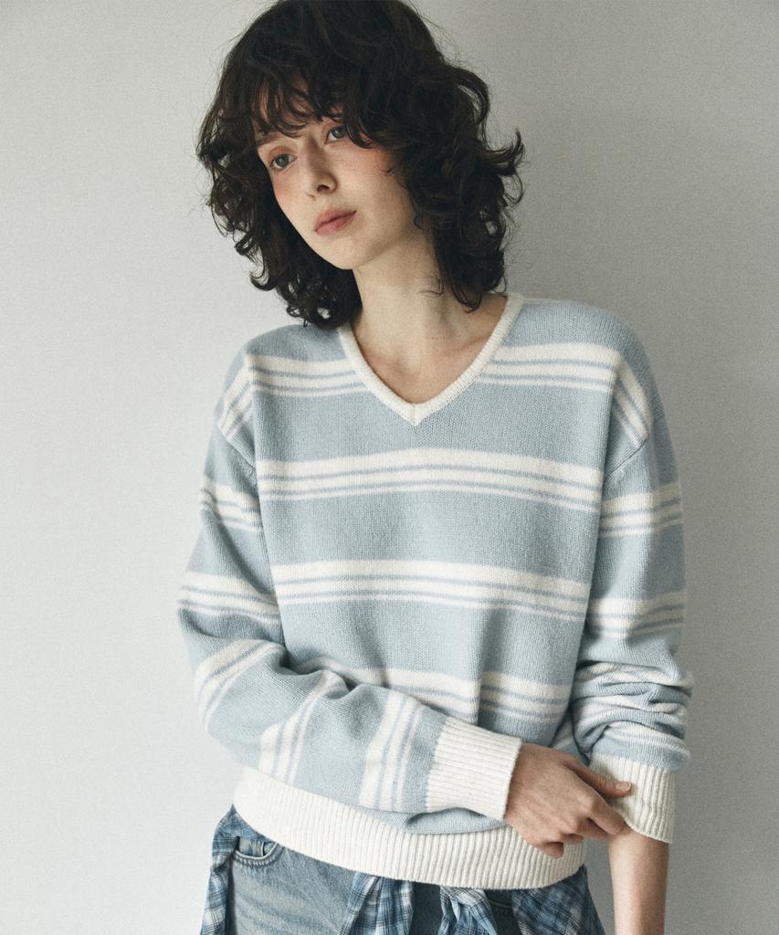 Banwonateullie Kn4253 Wool Stripe Knit_Pale Mint
