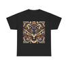 Unisex Adult T Shirt Art Deco Geometric Grumpy Cat Vintage Style Retro Tee Black