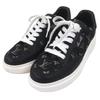 Great Low Cut Sneakers Black Monogram Denim Mens 7 1ACQL7 Used