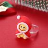 Christmas Cartoon Ring with Bear, Bell, and Reindeer - Festive and Fashionable