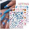 Autocollants pour ongles papillon, papillons colorés, curseurs de transfert auto-adhésifs, enveloppes de manucure, feuilles de décorations DIY, outil d'art des ongles