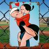 Valentine's Day Retro Metal Decorative Painting for Couples Bedroom Living Room Cafe Bar Restaurant