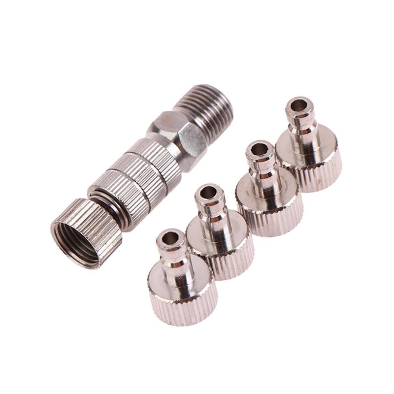 Airbrush-Schnellkupplung, Schnellverschluss-Adapter mit 5 Außengewinde, 1/8 Zoll Anschlussschlauch, Airbrush-Teile