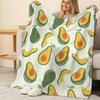 Avocado Series Flannel Blanket,Super Soft Short Plush, No Lint, Single Size, Cozy Fresh Design, Ideal for Bedroom Home Casual Use