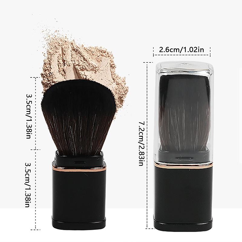 Retractable Cosmetic Brush Mini Portable Face Powder Powder Blusher Highlight Brush Fiber Hair Brush
