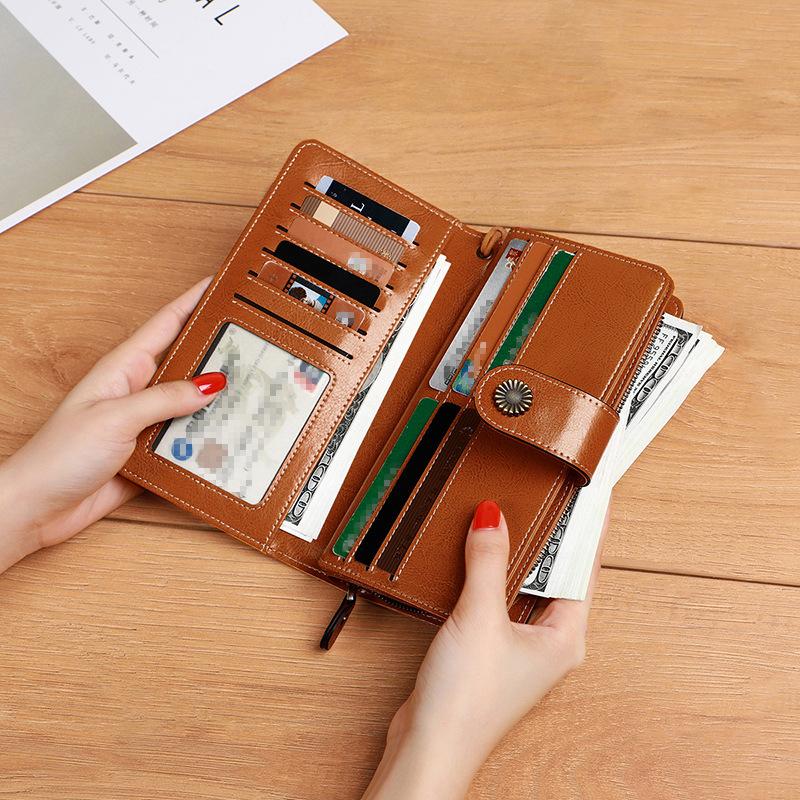 Wallet Women's New Coin Wallet Autumn Ins Style Niche Design Leather Small Bag Long Wallet Handbag