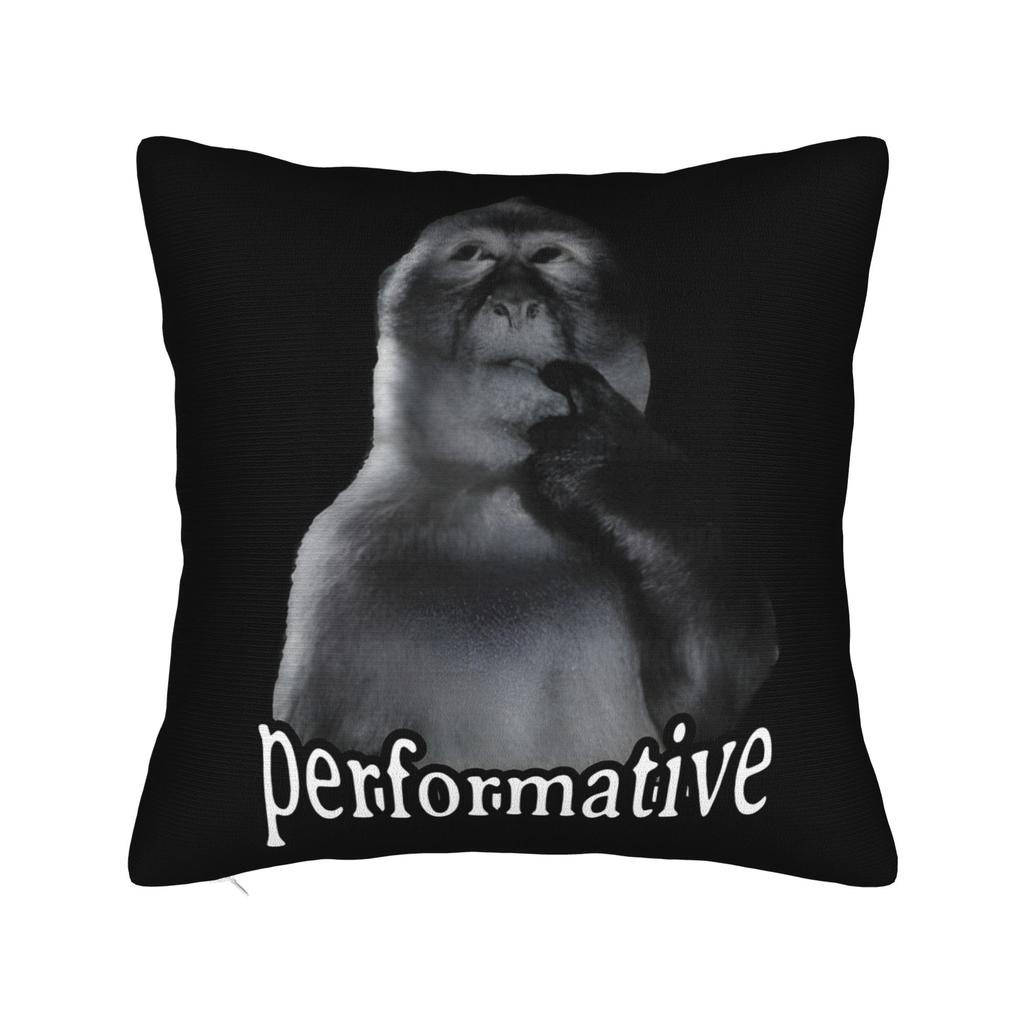 Flirty Monkey Pillowcase Double-Sided Printing Polyester Cushion Cover Decorations Pillow Case Cover Home Zipper 45*45Cm
