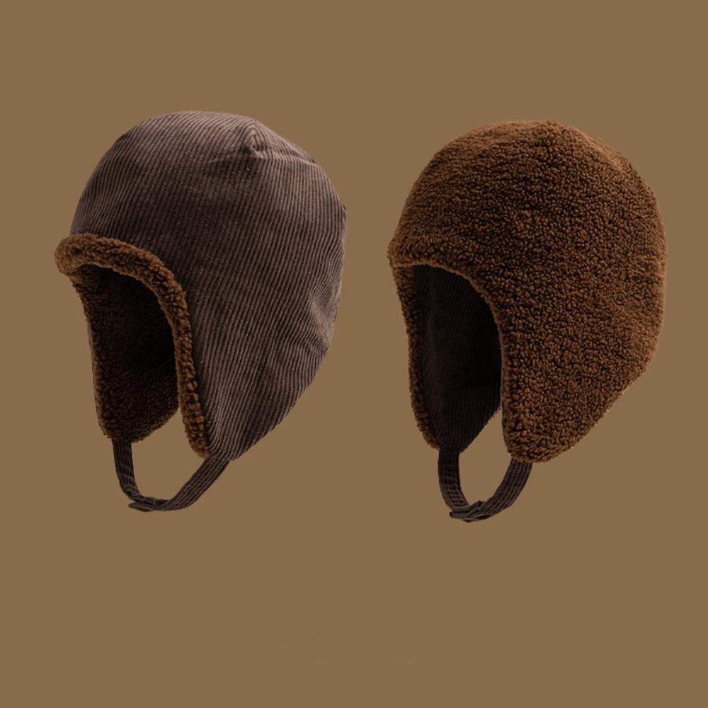 Thickened Ear Protection Cap Double Sided Wearable Bomber Hats High Quality Winter Hat Unisex