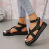 Fashion Women Summer Sandals 2024 New Clip Toe Buckle Strap Platform Sandal  Roman Style Fashion Casual Ladies Shoes Zapatillas Mujer