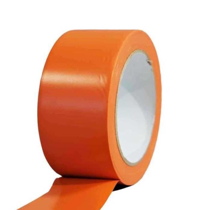 Multipurpose Construction Adhesive Tape, Masking Repair - Orange PVC - 33 M X 50 Mm - Civil Engineering, Building, Plastering Work