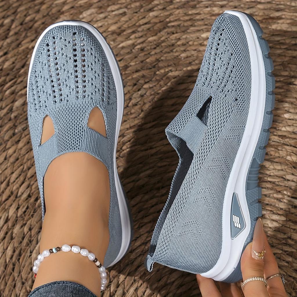 Atmungsaktive Mesh-Slip-On-Flachsportschuhe für Damen, Leichte und Bequeme Freizeitschuhe, Geeignet für Parks, Sommerurlaube, Damenschuhe