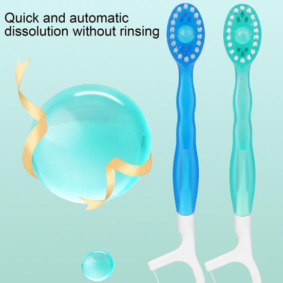 10/20Pcs Mini Toothbrush with Toothpaste No Rinsing Needed Foam-Free Design Natural Ingredients BPA-Free Toothbrush Oral Care