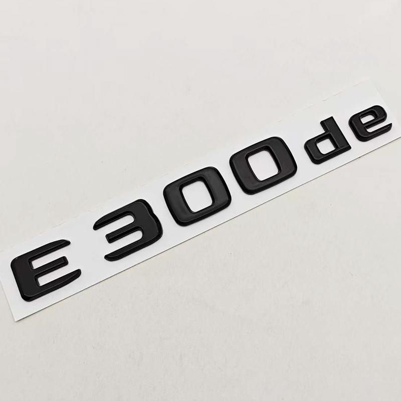 New 3D ABS Chrome Black Car Styling Logo E300e E300de Badge Rear Trunk Emblem Sticker Decals For Mercedes Benz E300e E300de W214