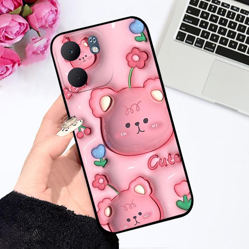 Per OPPO A5X 4G 5G A5 X Custodia Moda Carina Antiurto Silicone Morbido Cover Posteriore Custodie per Telefono Per OPPOA5X CPH2725 TPU Coque Capa