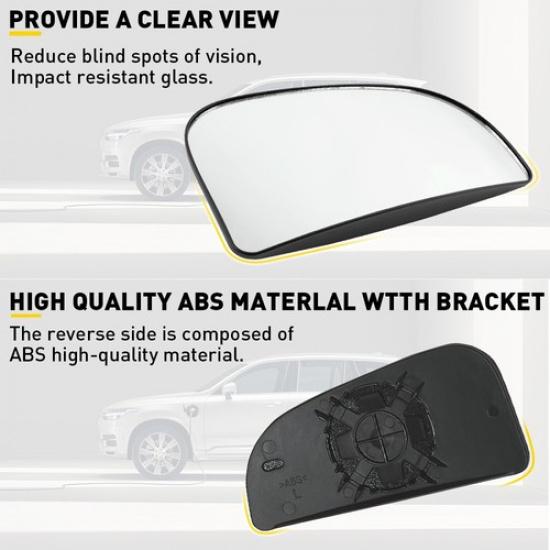Exterior Mirror Glass Pair LH & RH Power Sides for Dodge Ram 1500 2500