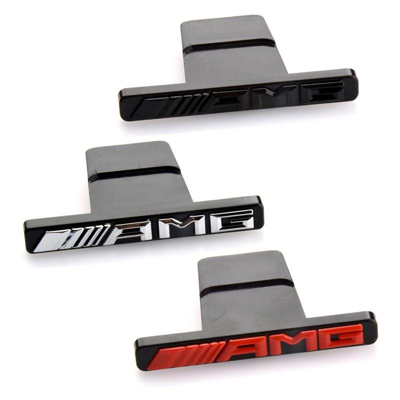 1pcs 3D AMG Logo Emblem Car Front Grille Badge Car Styling For Mercedes Benz W124 W168 W169 W176 W177 W202 W211 W204 W205 W210 BQ7