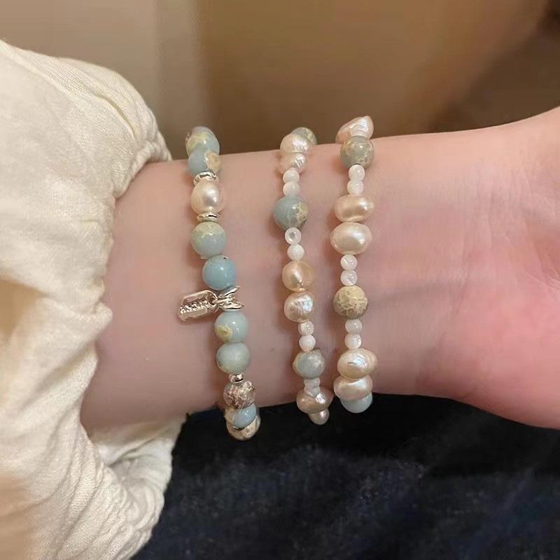 2025 Trendy Chinese Style Beaded Bracelet for Women - Niche Design Anti-Longevity Stone Jewelry