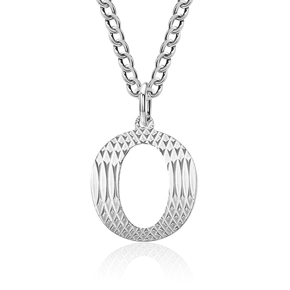 Silver Color Minimalist Initial A-Z Letter Necklace for Women Alphabet Stainless Steel Choker Chains Jewelry Birthday Gift
