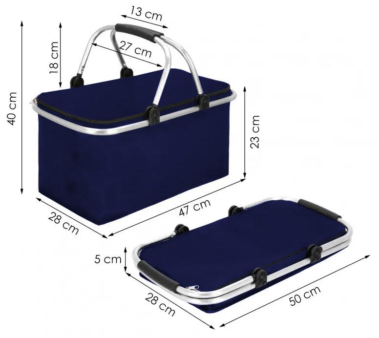 Heckermann 30L Navy Blue Picnic Basket