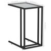Computer Side Table Transparent 50 X 35 X 65 Cm Tempered Glass