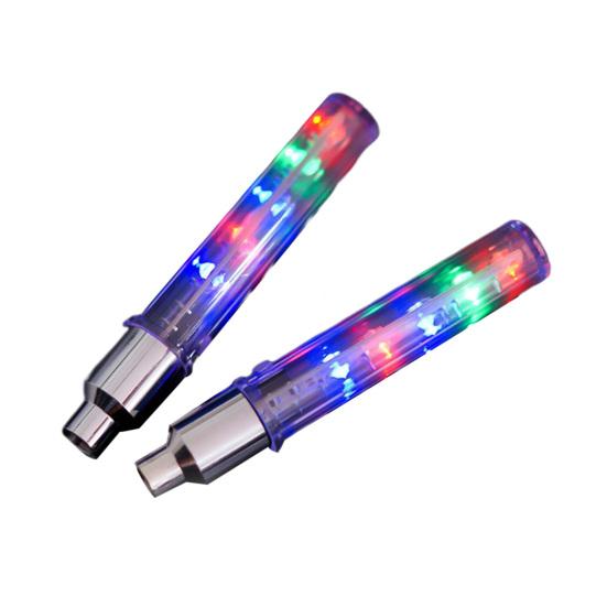 2Pcs Bike Valve Light 7 Modes Adjustable LED Bicycle Wheel Lamp Night Riding Colorful Road Mountain Bike Tire Valve Decoration Lamp Bike Accessories