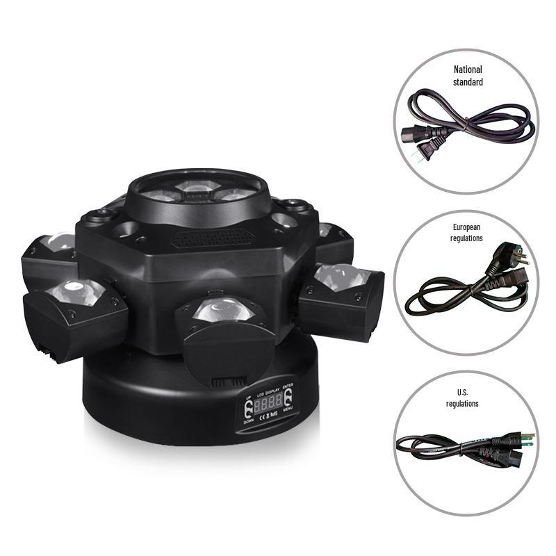 Bee Eye Six-Armed Rotating Laser Stage Light for Indoor Ambiance