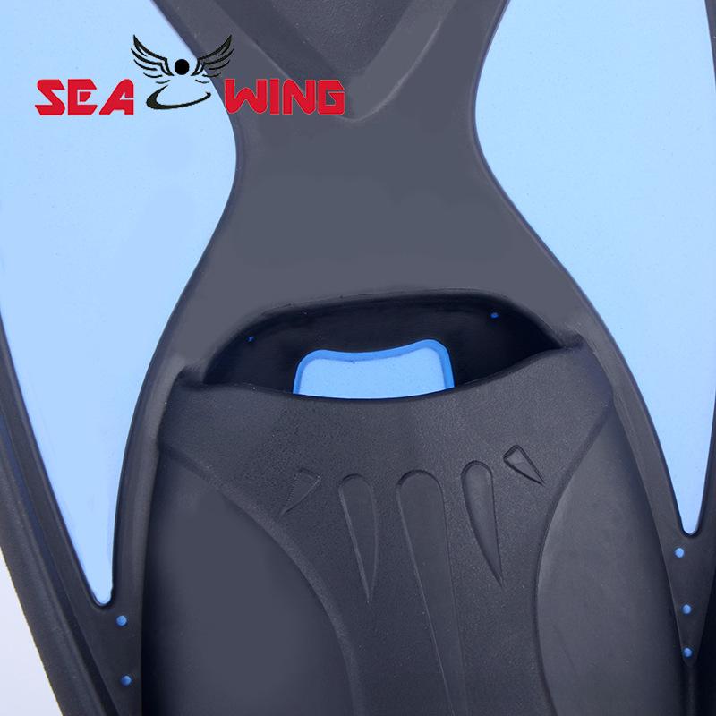 Adult Swimming Fins with TPR Heel, Short-Legged for Professional Training, Snorkeling, and Diving