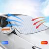 Car Windshield Snow Shield Cover Sun Protection Dual Use Magnetic Front Window Snow Cover Thickened Sunshade Protector