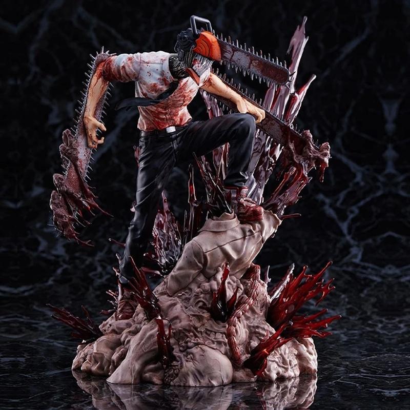 Anime figúrka Reťazová píla Muž Denji Pochita Fit Stojaca pozícia Bojový model Hračka PVC V krabici Veľká darčeková socha Ozdoby 18CM