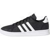 Neo Grand Court Synthetic Leather Canvas Comfortable Versatile Breathable Low-Top Skate Shoes Kids Sneakers Gray Black EG1517
