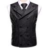 Mens Paisley Waistcoat Casual Wedding Vest Silk Tie Set Casual Formal Tops Suit