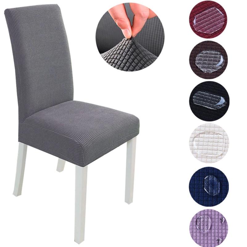 Stretchy Solid Color Chair Cover With Great Elasticity For Perfect Fitting