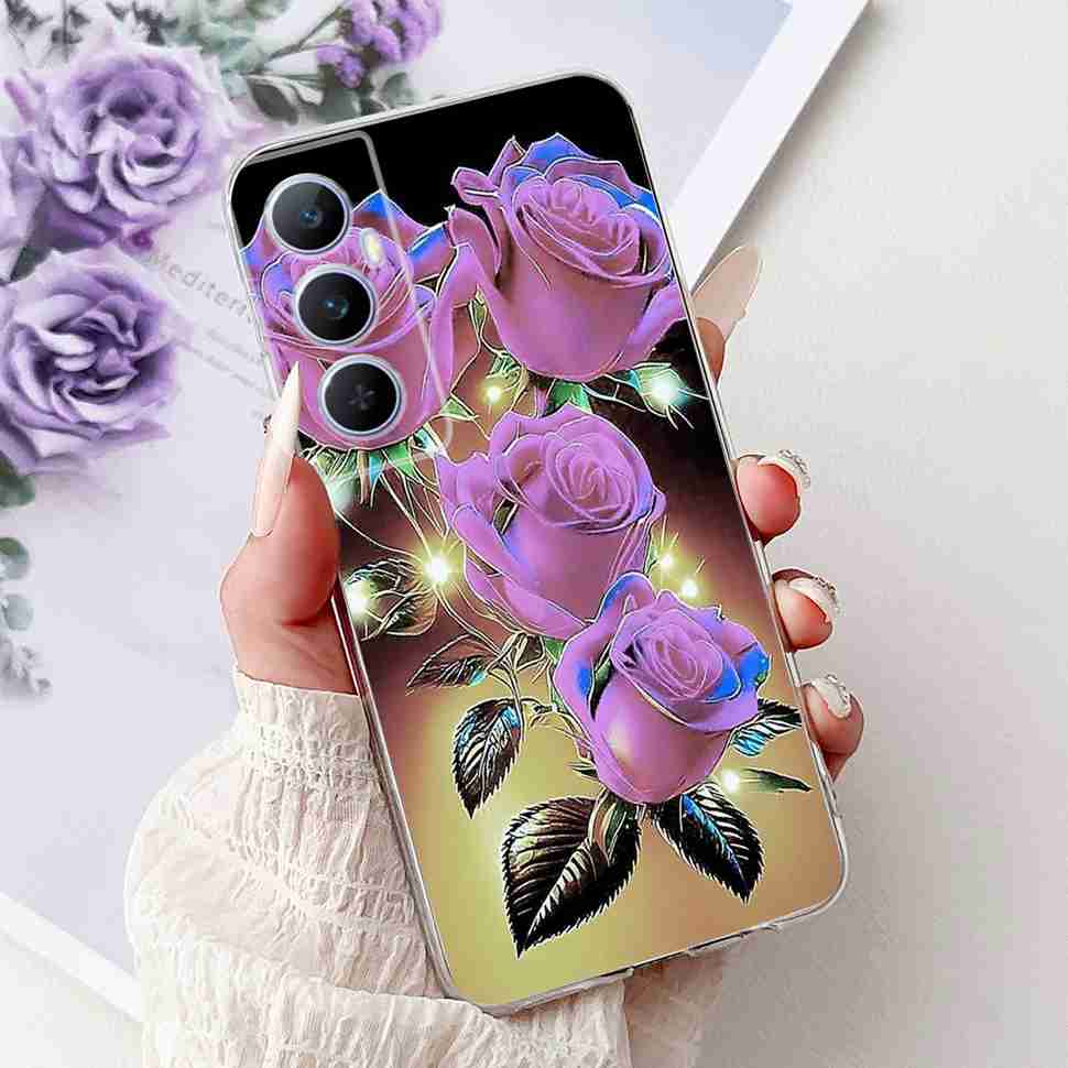 For Realme C65 4G 2024 Case Soft Silicone Colorful Butterfly Cover Case For Realme C 65 C65 Fundas RMX3910 Full Protective Case