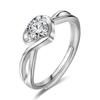 925 Sterling Silver Geometry Inlaid Gemstone Ring for Women Wedding Jewelry Fashion Gifts