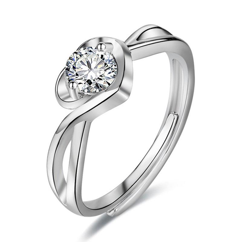 925 Sterling Silver Geometry Inlaid Gemstone Ring for Women Wedding Jewelry Fashion Gifts