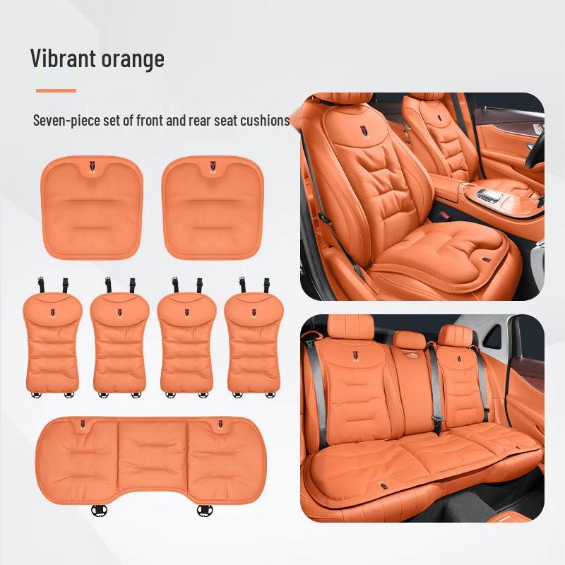 Breathable Nappa Leather Car Seat Cushion for Hongqi Models (H5, H7, H6, E-H9, HS7, HS5, EQM5, HS3) - All Seasons Universal Fit