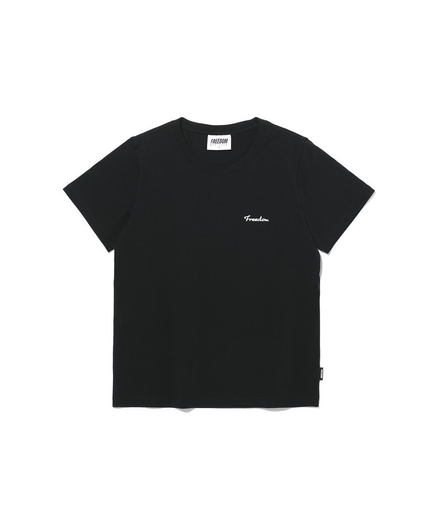 FREEDOM Women'S Small Logo Standard Fit Short Sleeve (Black)