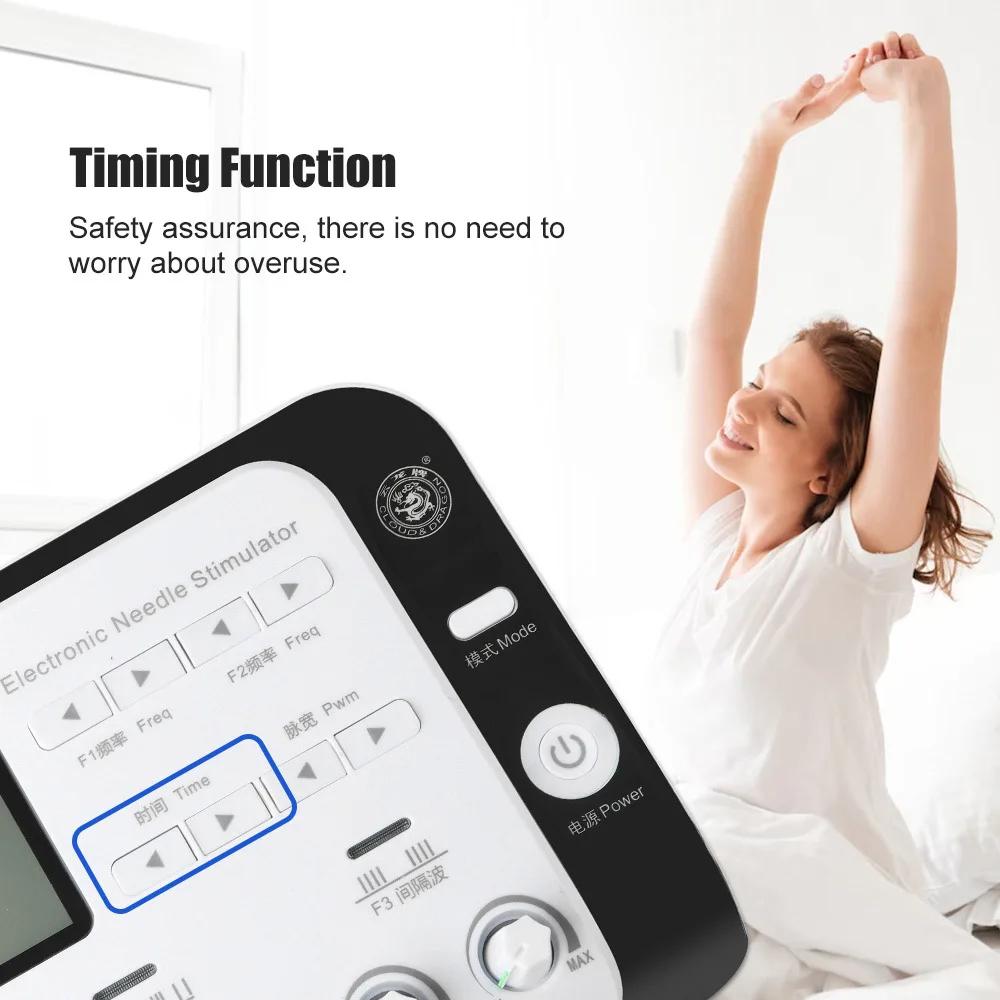 6 Output Electric Electroacupuncture Acupuncture Needle Body Muscle Stimulator Physiotherapy TENS Machine Relax Massager Device