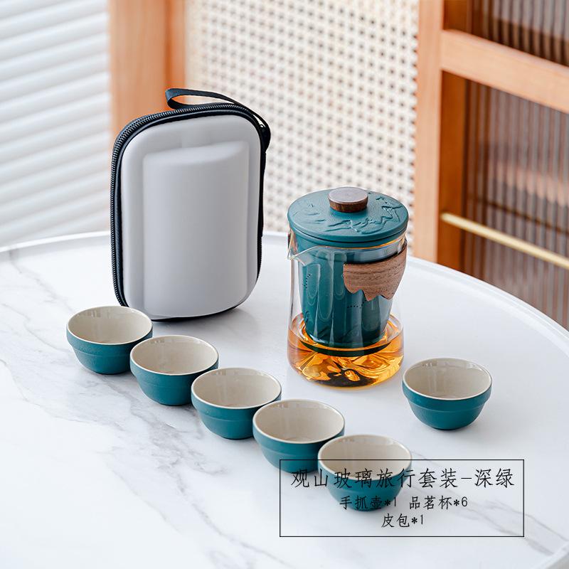 High-grade White Porcelain Company Annual Meeting Tea Set Gift Set Travel Kung Fu Tea Set Gift Merchandise Business Gift Box Printing