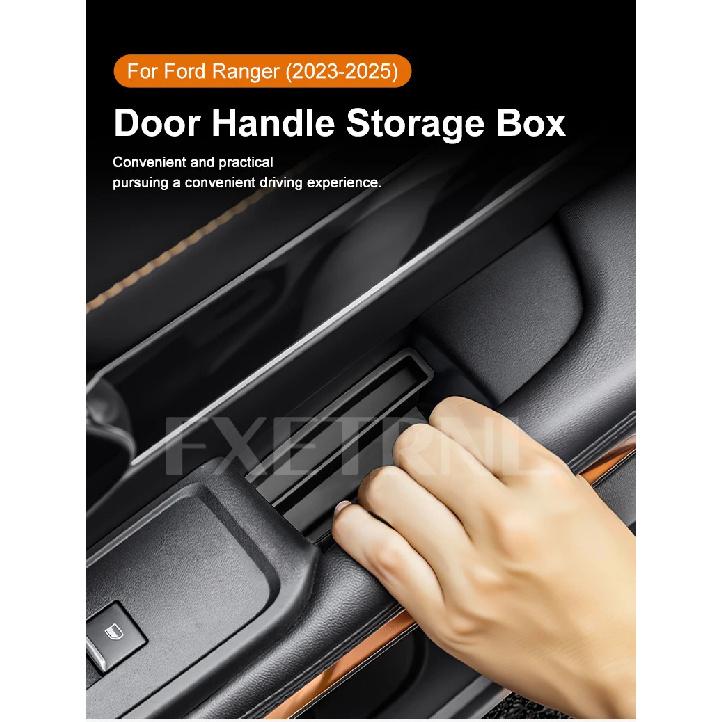 Silicone For Ford Ranger 2023 2024 2025 Car Door Handle Storage Box Organizer Tray Auto Interior Modification Accessories