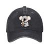 Søt Koala Drikker Boba Melketee Baseballcaps Justerbar Bomull Avslappet Sommerhatt Unisex
