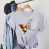 Trend Style Letter Tee Top Fashion T Shirt Clothing 90s Flower Casual Short Sleeve  Unisex Print Lady Fe Unisex Graphic T-shirt Unisex