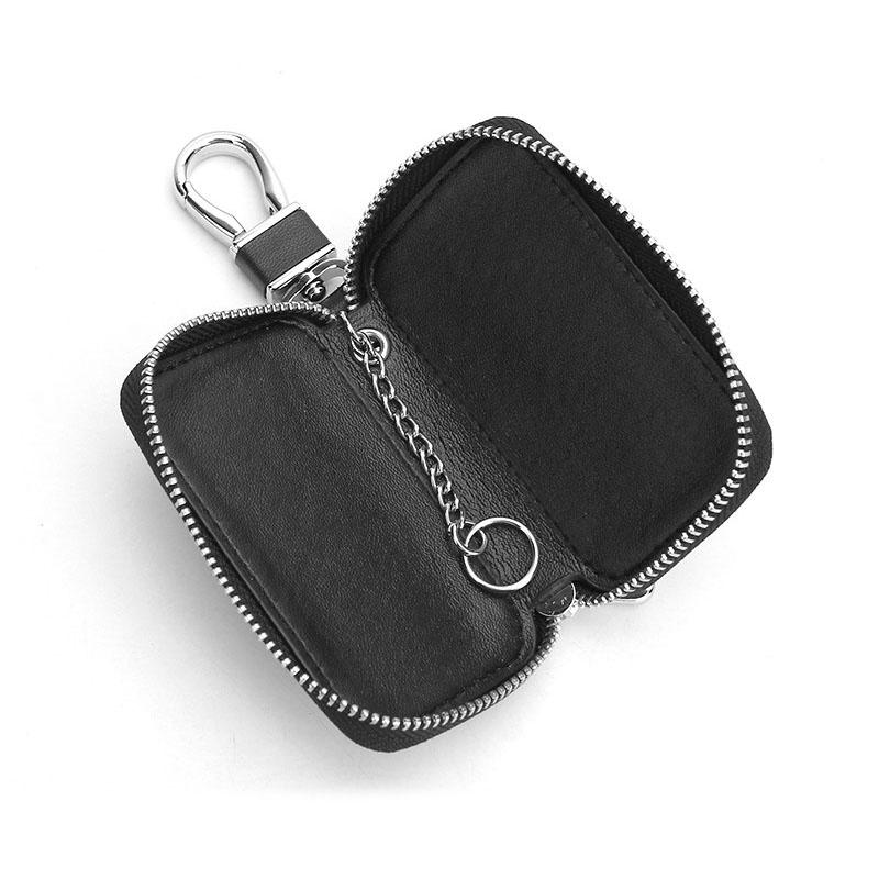 Skórzany emblemat Etui na kluczyk samochodowy Brelok Zapinana na zamek Torba na klucze Akcesoria samochodowe Dla Forda Mustang Explorer Focus Shelby GT350 Kuga Fusion F-150 500