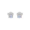 Moonstone Stud Silver Earring, Silver Jewelry, 925 Sterling Silver Handmade Jewelry